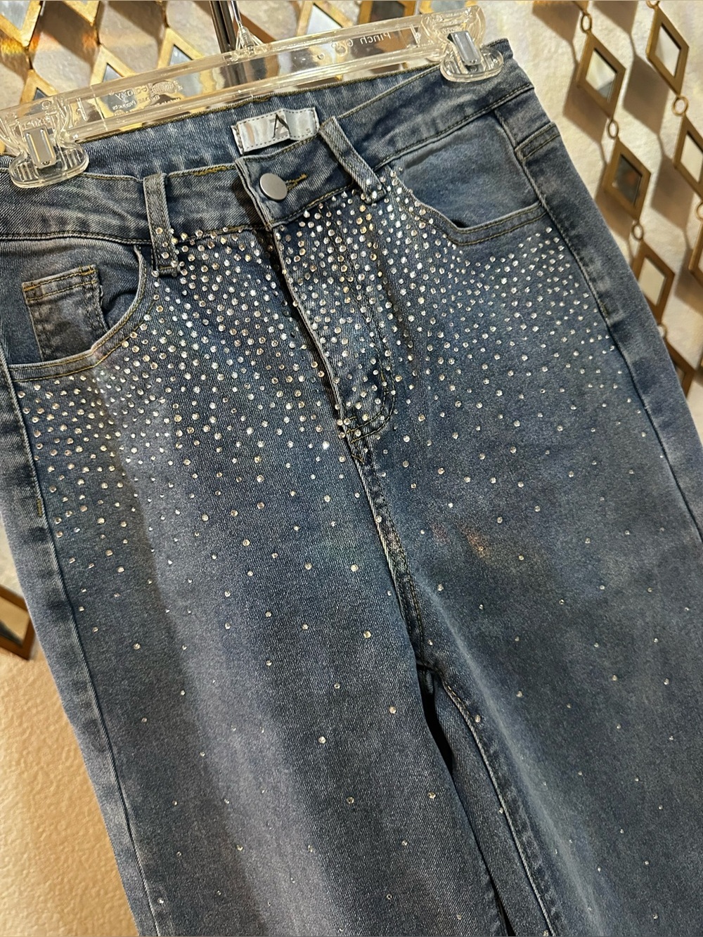 NWT A.Z.I. New York Rhinestone Embellished Jeans